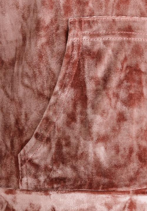 Rebel Republic - Velour Hoodie Pale Pink