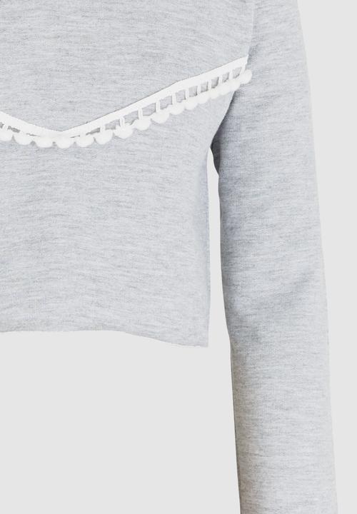 Rebel Republic - Frill Detail Sweater Grey