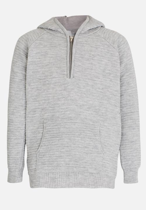 Rebel Republic - Zip Hooded Jersey Grey