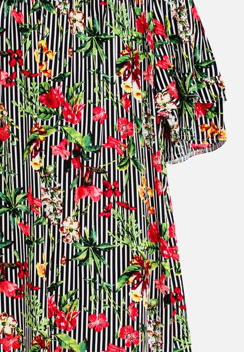 Rebel Republic - Bardot Style Dress Multi-colour