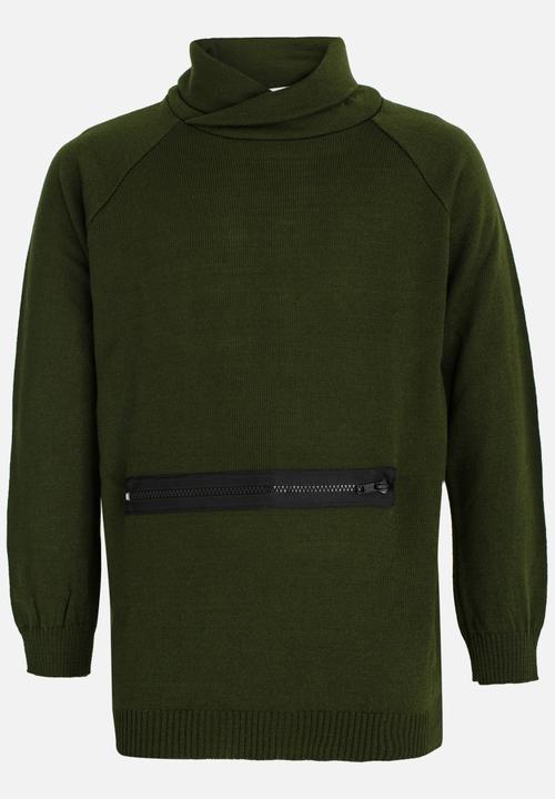 Rebel Republic - Zip Hooded Jersey Khaki Green