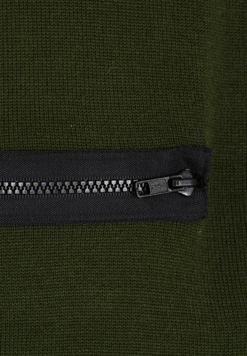 Rebel Republic - Zip Hooded Jersey Khaki Green
