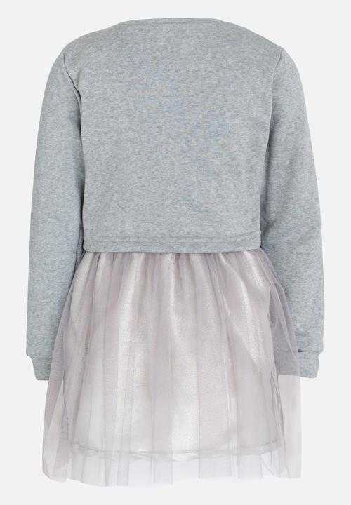 Rebel Republic - Combo Fleece Dress Grey