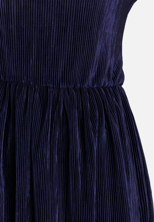 Rebel Republic - Plise Pleated Dress Navy