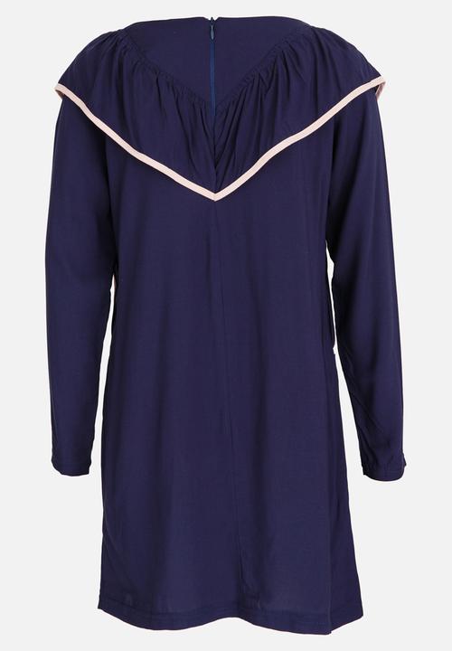 Rebel Republic - Frill Detail Dress Navy