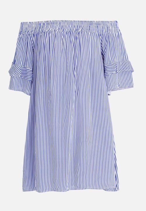 Rebel Republic - Bardot Style Dress Multi-colour