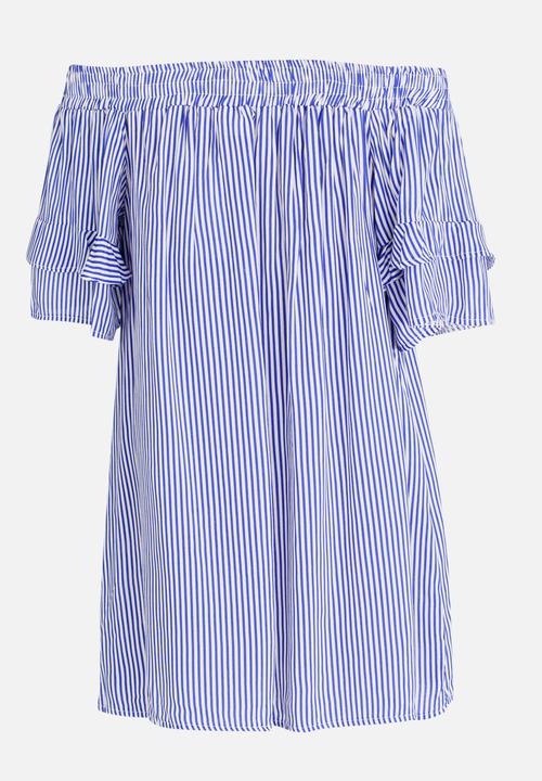 Rebel Republic - Bardot Style Dress Multi-colour