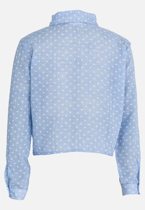 Rebel Republic - Front Tie Shirt Blue