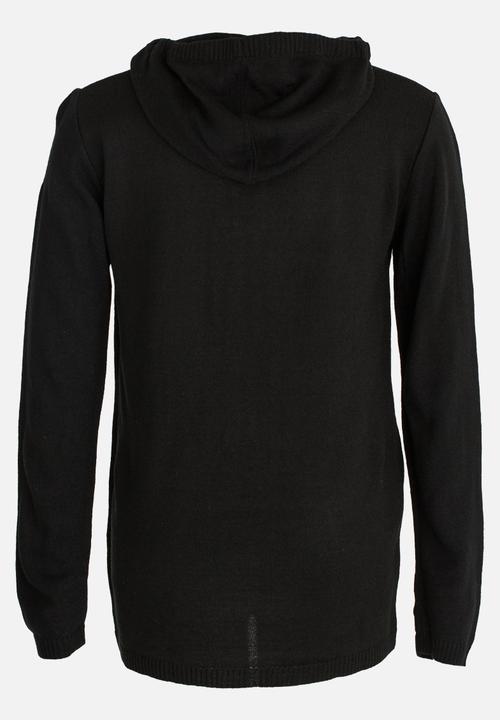 Rebel Republic - Hooded Jersey with Kangaroo Pocket Black