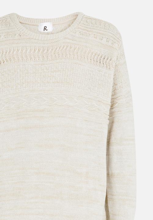 Rebel Republic - Cable Knit Jersey Cream