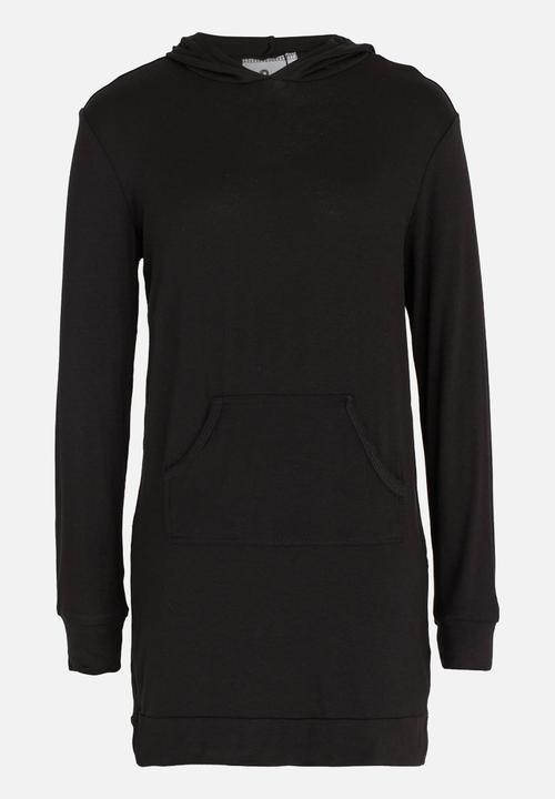 Rebel Republic - Hooded Dress Black