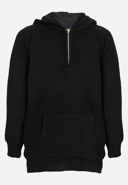Rebel Republic - Zip Hooded Jersey Black