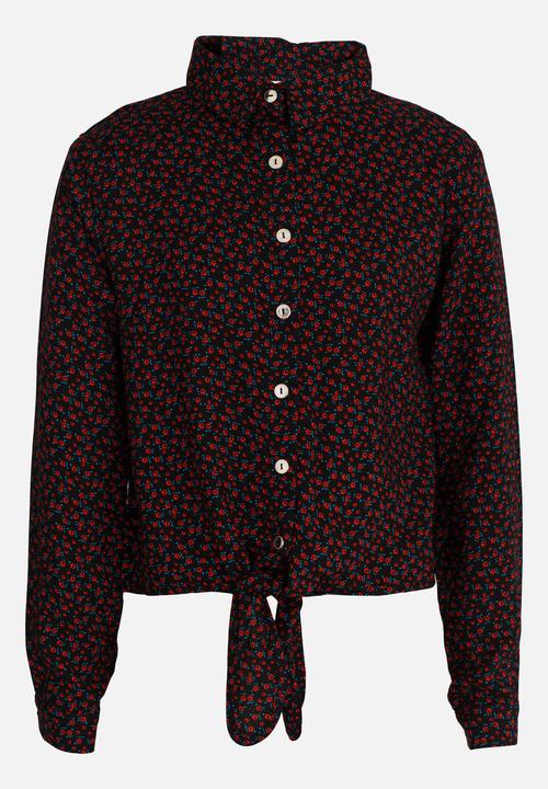 Rebel Republic - Front Tie Shirt Multi-colour