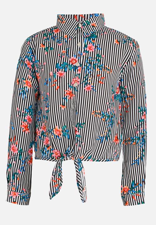 Rebel Republic - Front Tie Shirt White