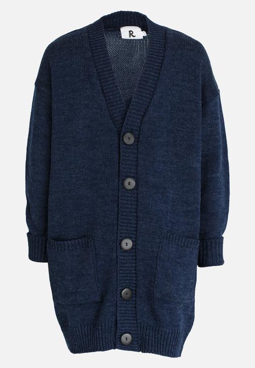 Rebel Republic - Cardigan with Pockets Blue