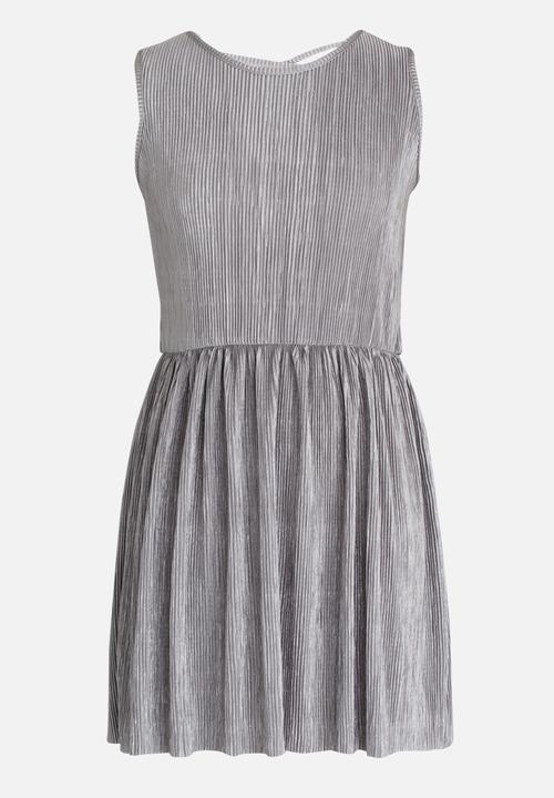 Rebel Republic - Plise Pleated Dress Silver