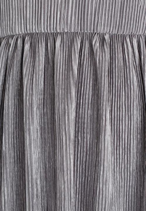 Rebel Republic - Plise Pleated Dress Silver