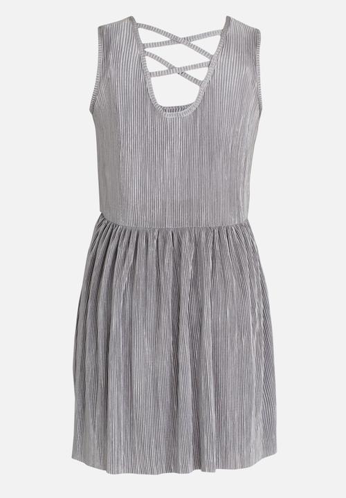 Rebel Republic - Plise Pleated Dress Silver