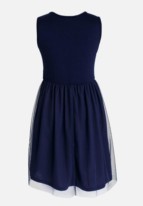 Rebel Republic - Sequin Combo Dress Navy