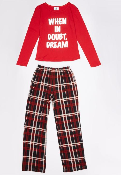 Rebel Republic - When in Doubt Pyjama Set Red