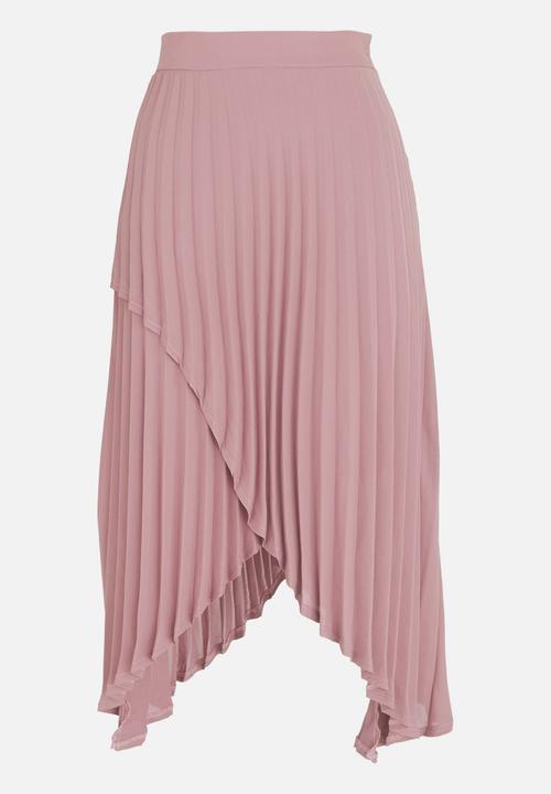 Thebe Magugu - Blade Shape Pleated Skirt Pale Pink