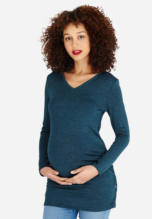 Cherry Melon - V Neck Top Turquoise
