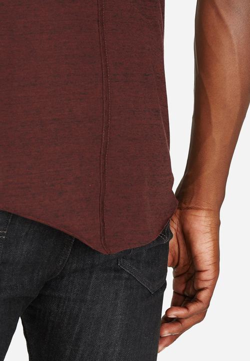 Only & Sons - Thomas Assmetric O -Neck Tshirt Red