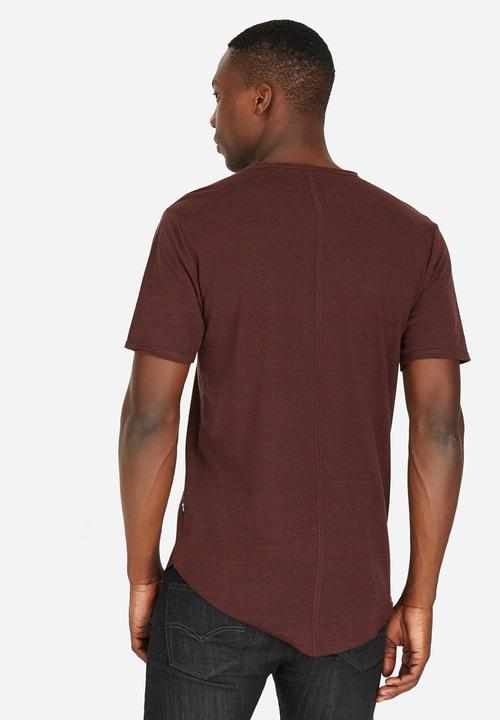 Only & Sons - Thomas Assmetric O -Neck Tshirt Red
