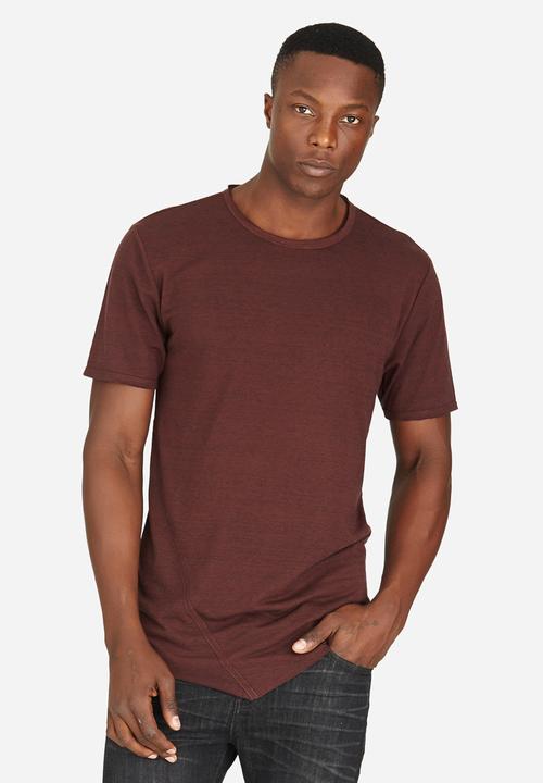 Only & Sons - Thomas Assmetric O -Neck Tshirt Red