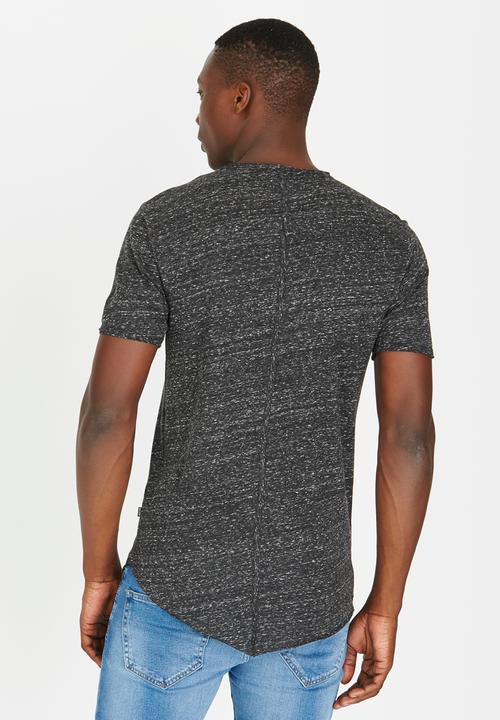 Only & Sons - Thomas Assmetric O -Neck Tshirt Black