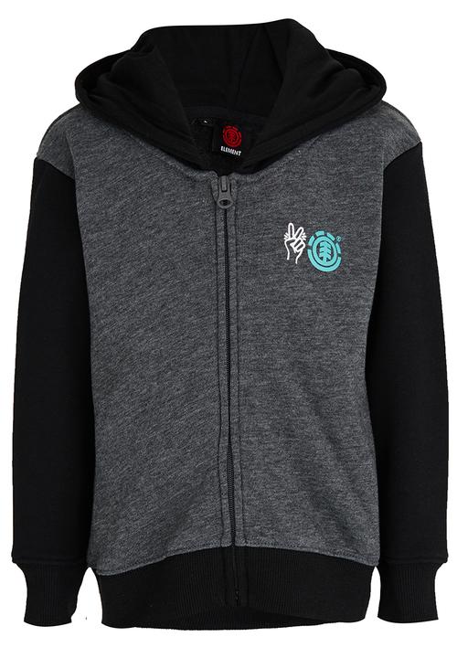 Element - Project Contrast Zip Thru Hood Mid Grey