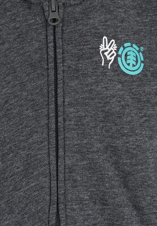 Element - Project Contrast Zip Thru Hood Mid Grey