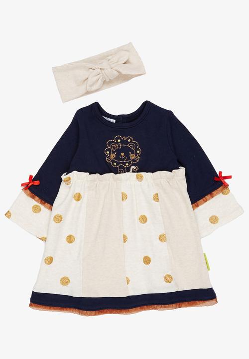 Hooligans - Lion Dress & Headband Multi-colour