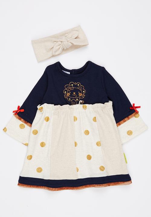 Hooligans - Lion Dress & Hairband Multi-colour