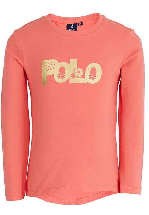 POLO - Kayla Ls Printed Tee Coral