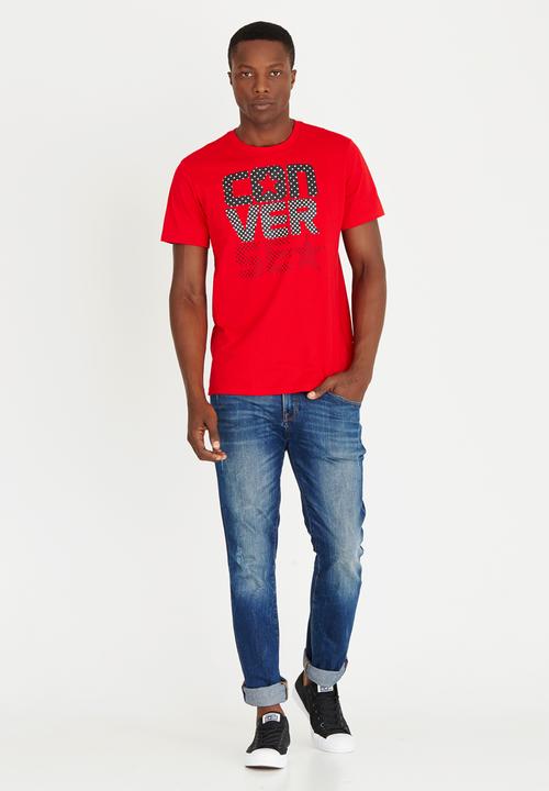 Converse - Wordmark Dot Fill Tee Red