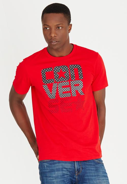 Converse - Wordmark Dot Fill Tee Red