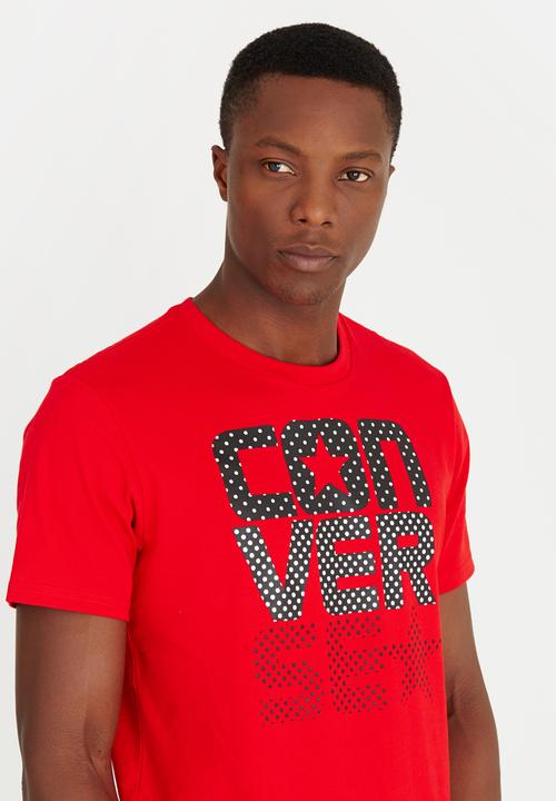 Converse - Wordmark Dot Fill Tee Red
