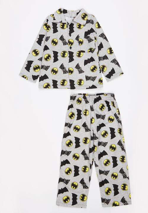 Twin Clothing - Boys Batman Flannel Set Grey