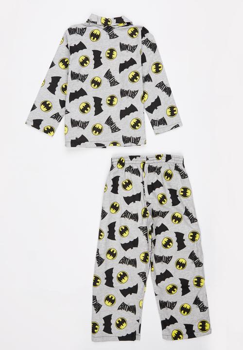 Twin Clothing - Boys Batman Flannel Set Grey