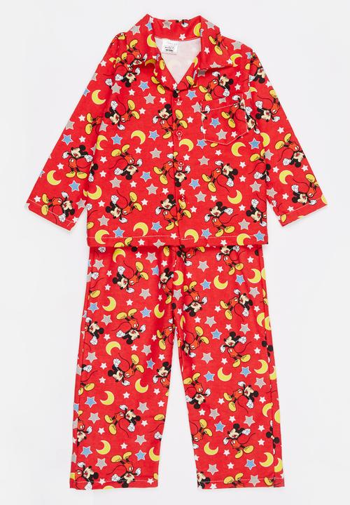Twin Clothing - Girls Mickey Flannel Set Multi-colour