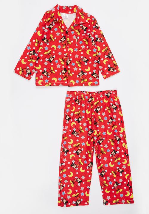 Twin Clothing - Girls Mickey Flannel Set Multi-colour