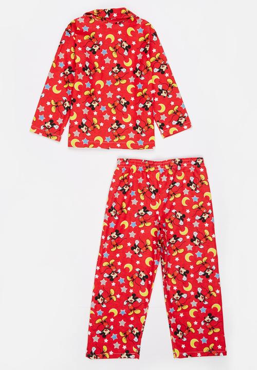 Twin Clothing - Girls Mickey Flannel Set Multi-colour