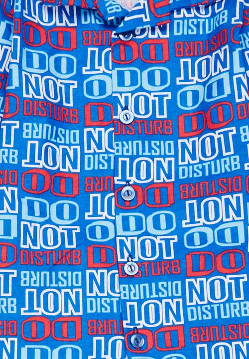 Twin Clothing - Do Not Disturb PJ Set Blue