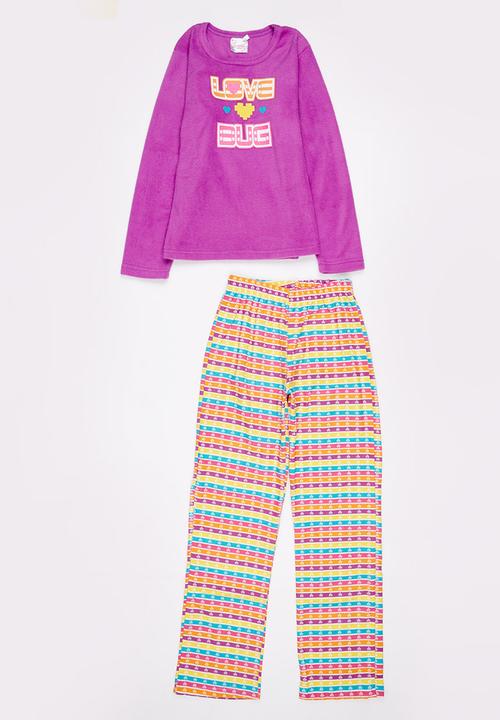 Twin Clothing - Girls Combo PJ Set Multi-colour