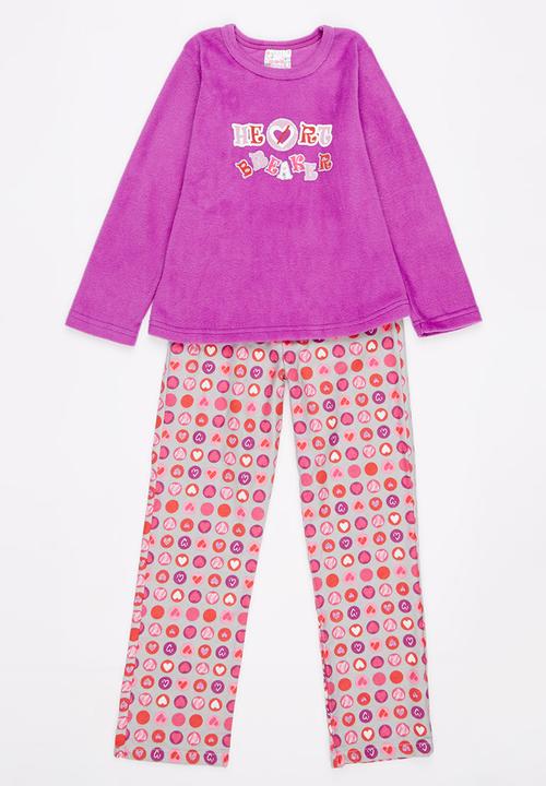 Twin Clothing - Girls Combo PJ Set Multi-colour