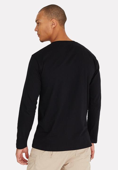 JEEP - Long Sleeve Print T Shirt Black