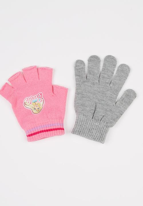 Character Fashion - Barbie 2 Pack Gloves Mid Pink