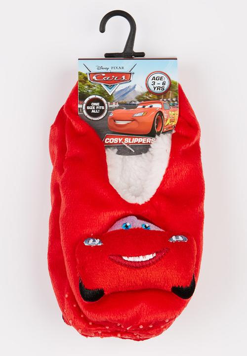 Character Fashion - Cars Sherpa Slippers Red