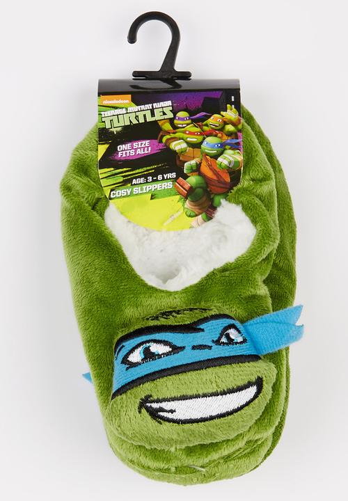 Character Fashion - Turtles Sherpa Slippers Green
